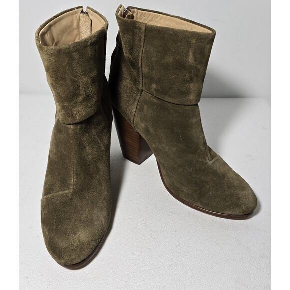 Rag & Bone Classic Newbury Bootie in Olive Green Suede Sz US 11 / EU 41 - Picture 1 of 9
